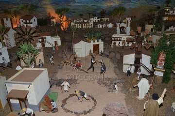 Encendido de la decoración navideña e inauguración del belén canario de Los Llanos  (Foto Francisco Javier Santana)